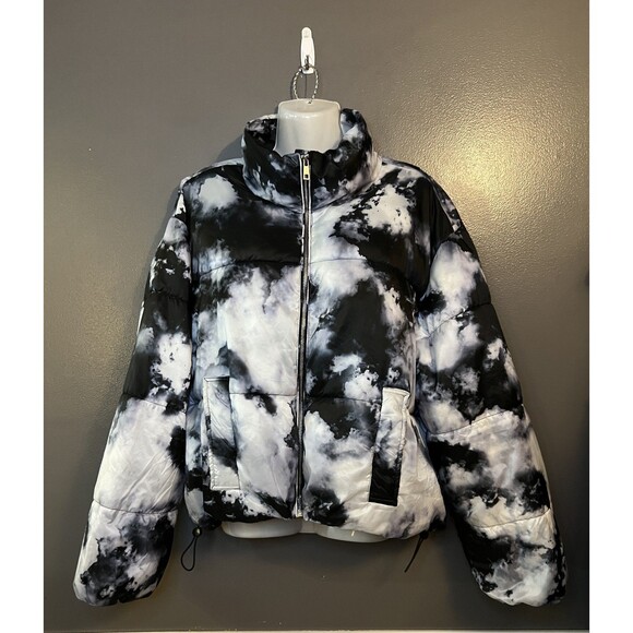 Jackets & Blazers - Ashley Puffer Jacket Womens XL Tie Dye Full Zip Winter Coat Outerwear